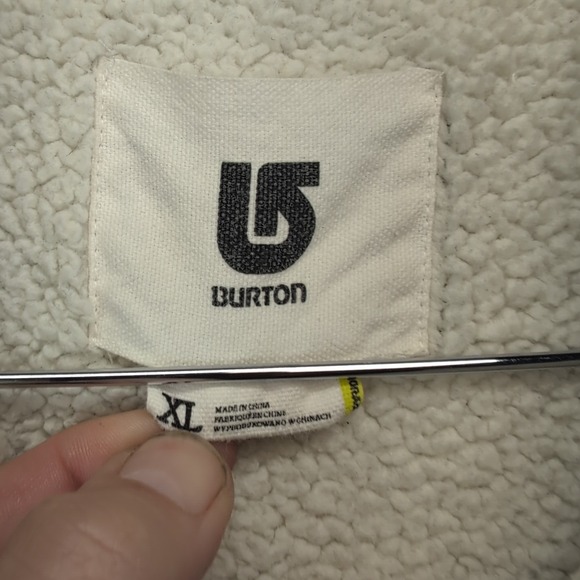 Burton Men's Dry Ride Shirt Blue Jacket Button Sherpa Fleece Lined Flannel XL - Picture 2 of 10